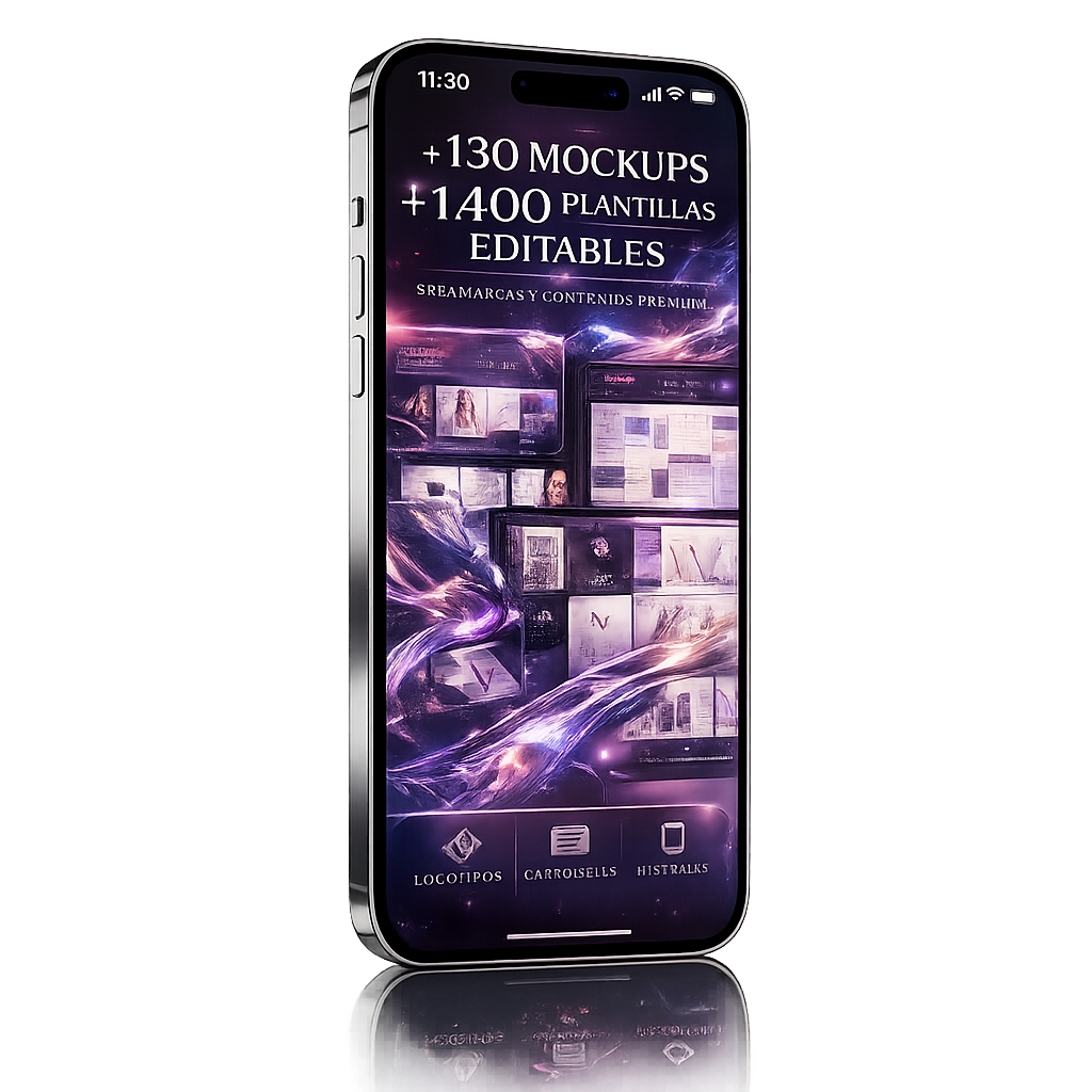 +130 mockups + 1.400 plantillas editables